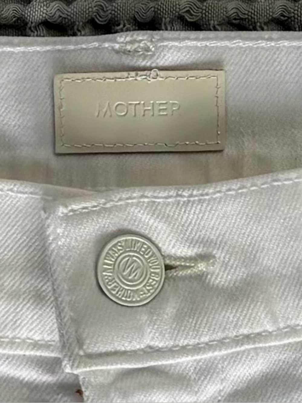 MOTHER The Hustler Ankle Fray Jeans White NWT Sz 27 - Picture 6 of 14